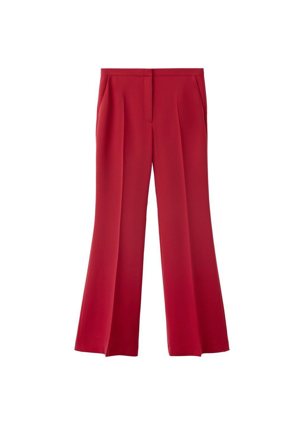 Red High-Waist Suits Trousers, Red, large image number 4