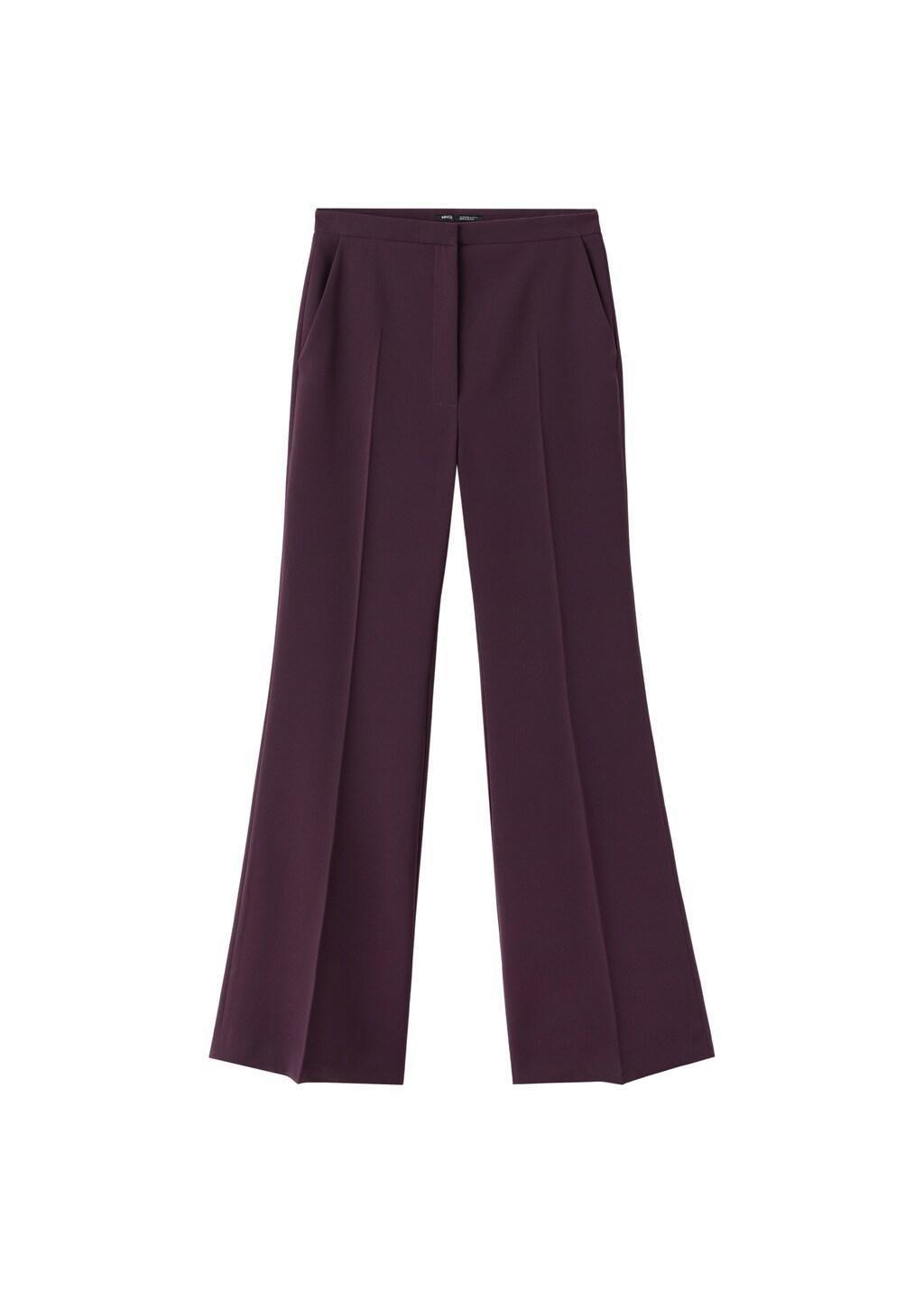 Red High-Waist Suits Trousers, Dark Red, large image number 3