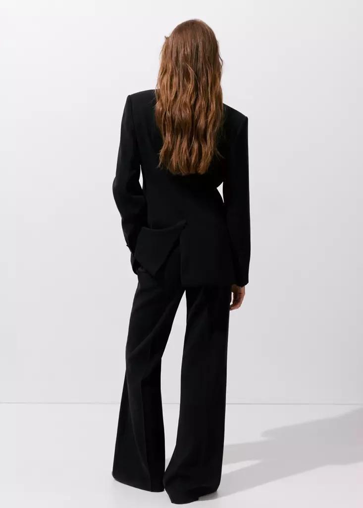 High-Waist Suits Trousers, Black, medium