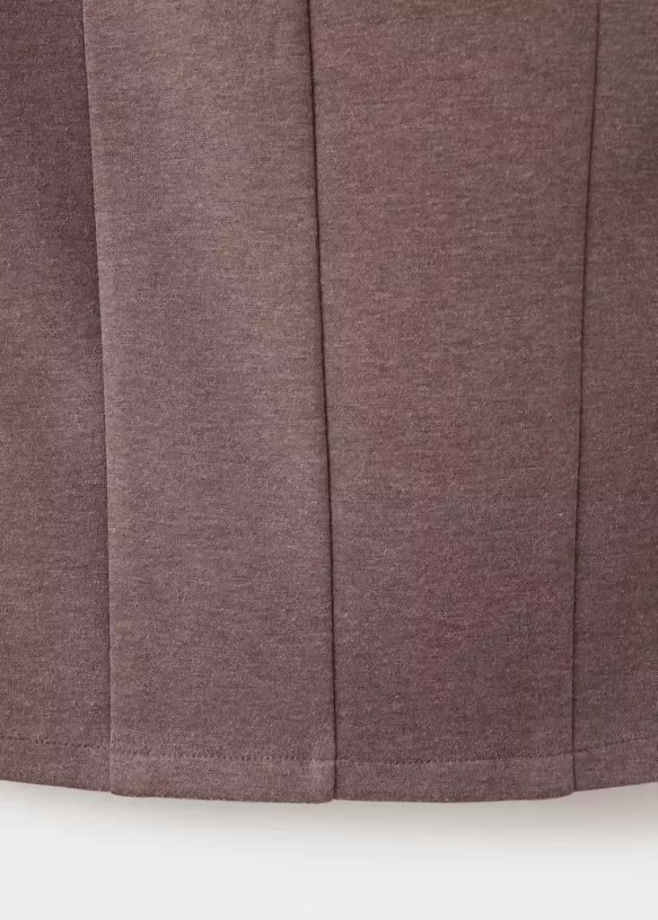 Brown High-Neck Top With Seam Detailing, Brown, large image number 4