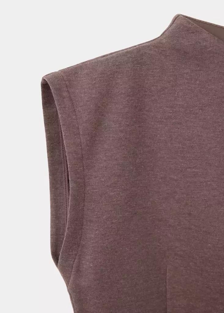 Brown High-Neck Top With Seam Detailing, Brown, large image number 5