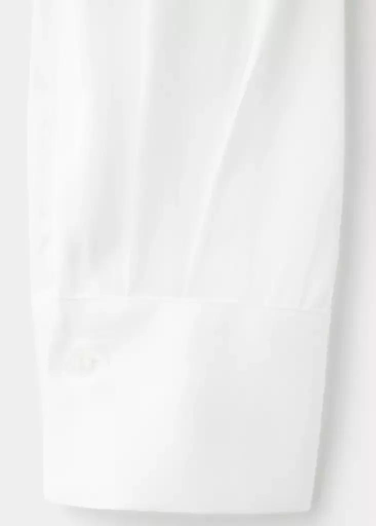 White Straight-Fit Shirt With Bow Detail, Natural White, large image number 7