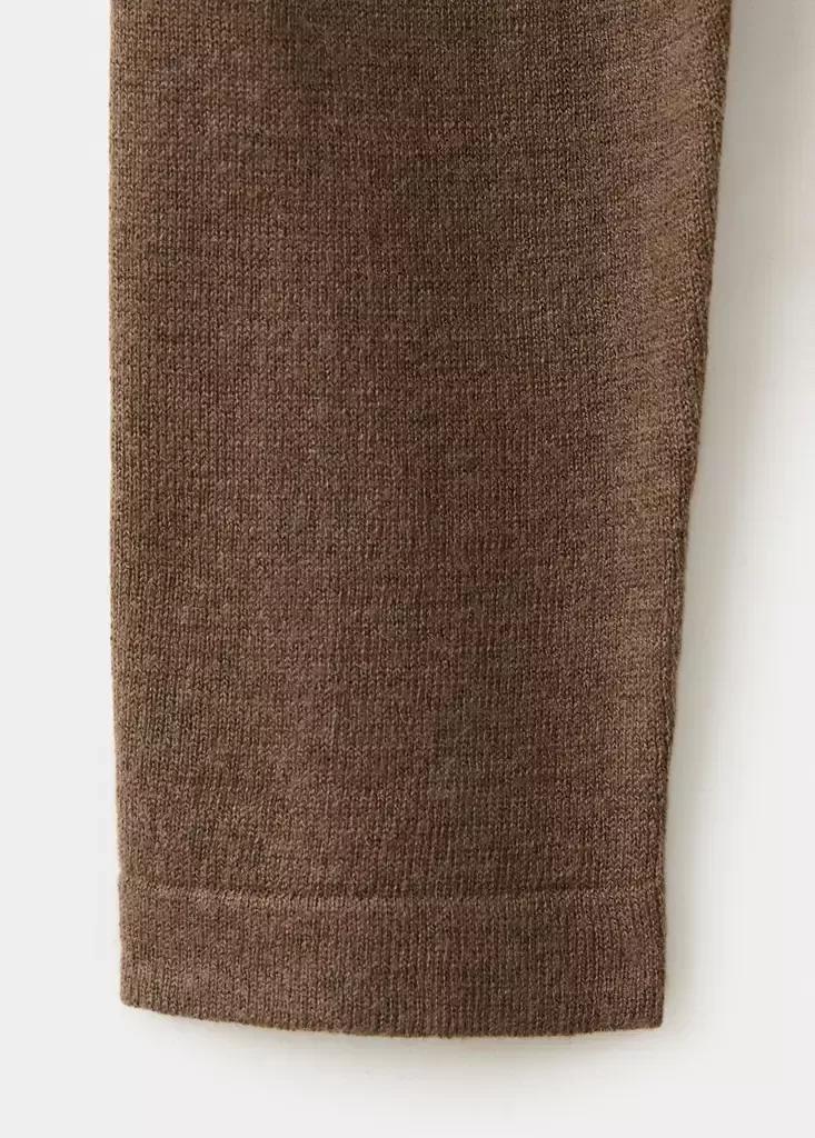 Brown Knitted Dress With Tie Detail, Medium Brown, large image number 5