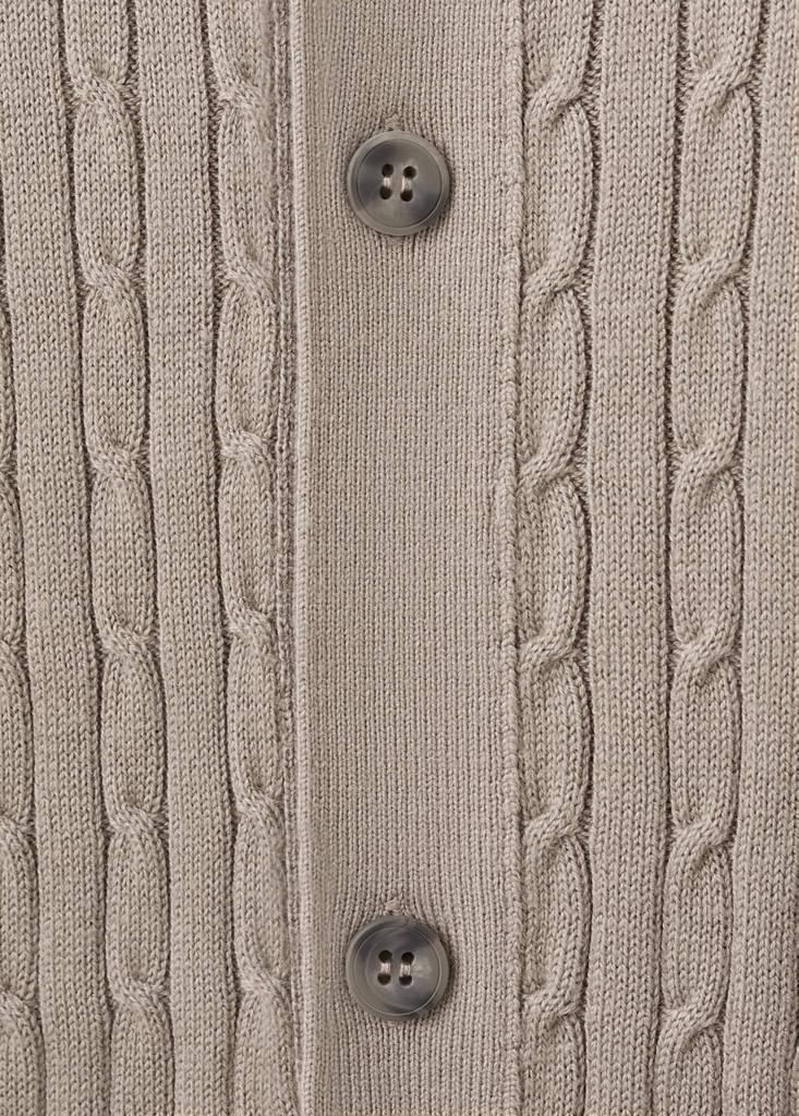 Grey Knitted Braided Cardigan, Medium Grey, large image number 6