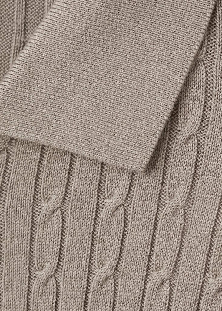 Grey Knitted Braided Cardigan, Medium Grey, large image number 7