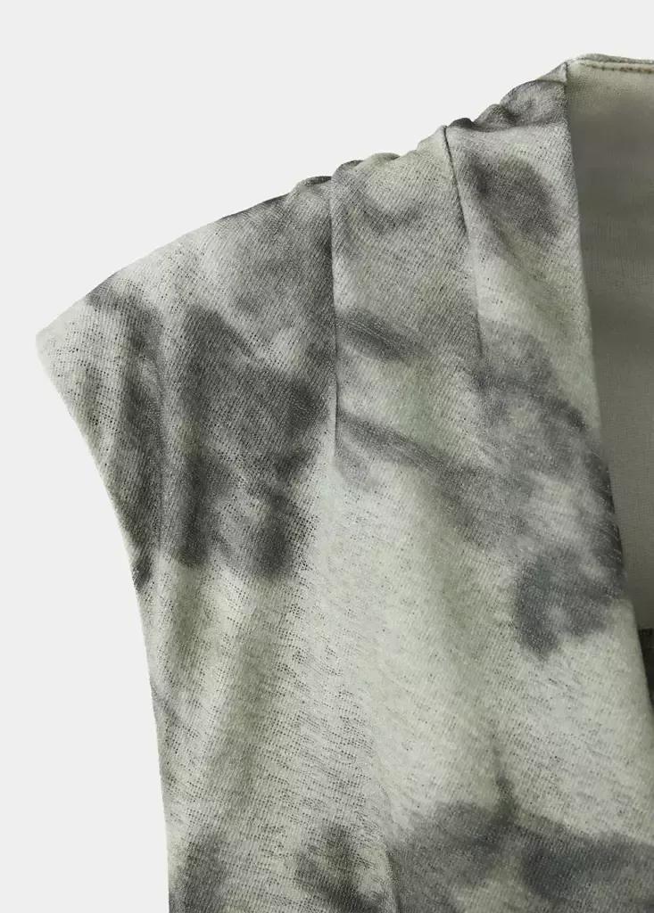 Green Draped Printed Top, Green, large image number 4