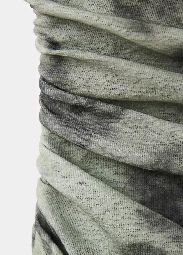 Green Draped Printed Top, Green, large image number 5