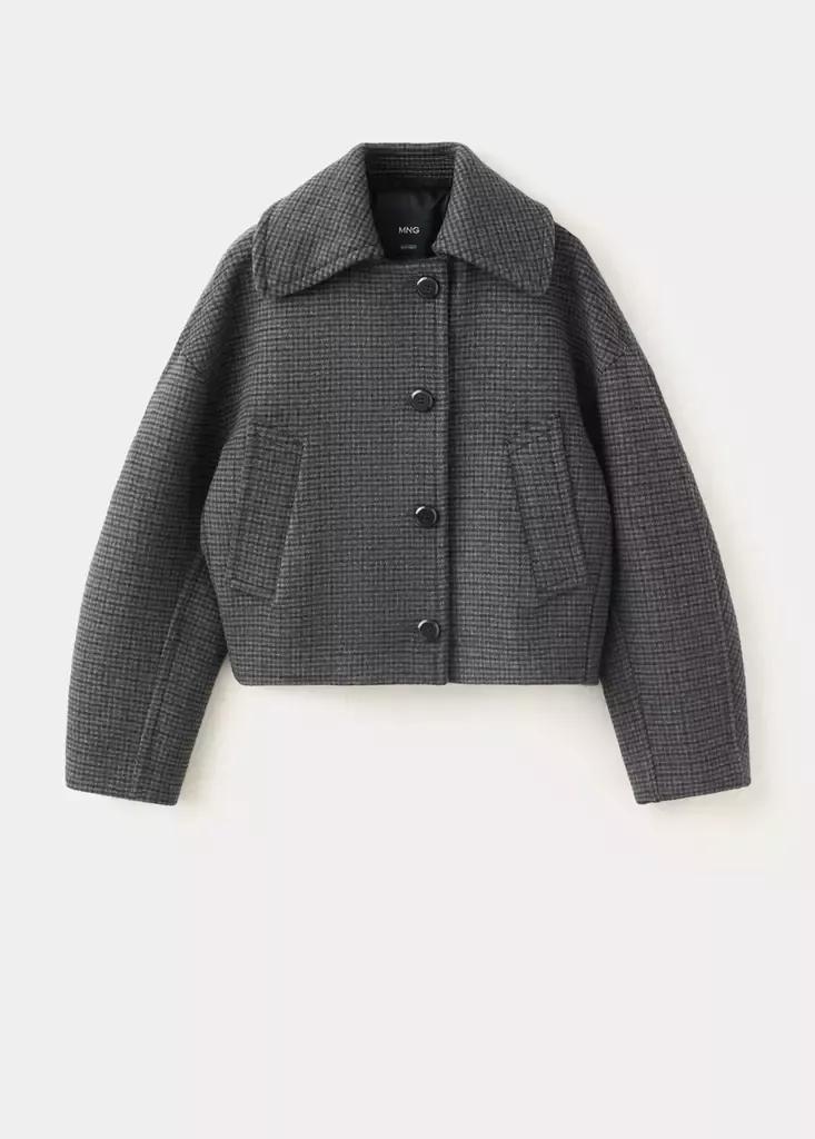 Blue Houndstooth Wool Jacket, Navy, large image number 5