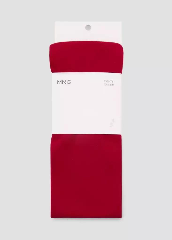 Red Plain Socks Stockings, Red, large image number 3