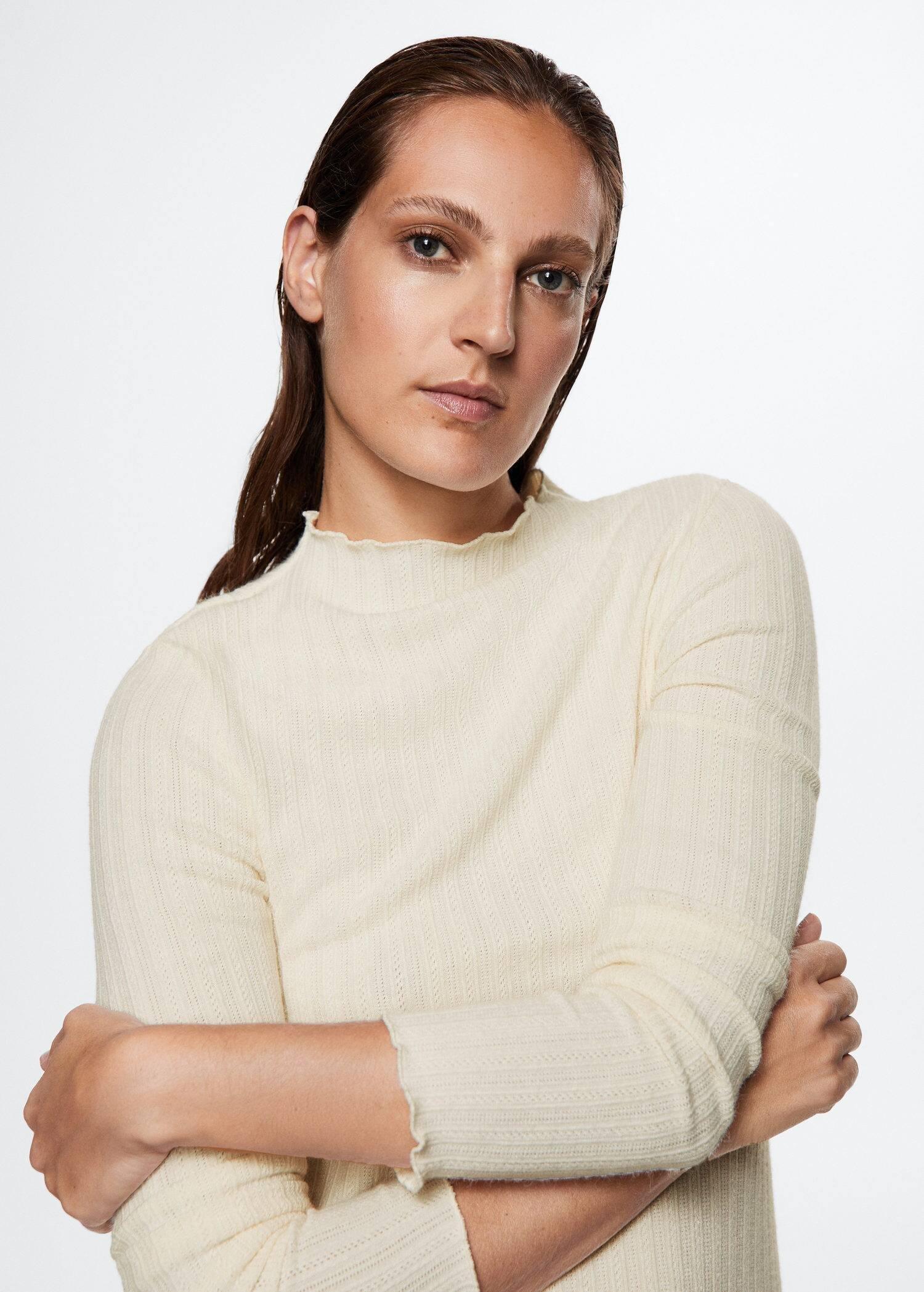 Beige Knit Midi Dress, , large image number 1