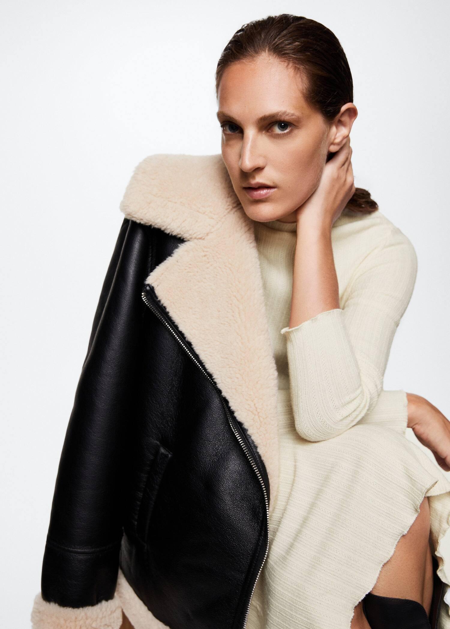 Beige Knit Midi Dress, , large image number 2