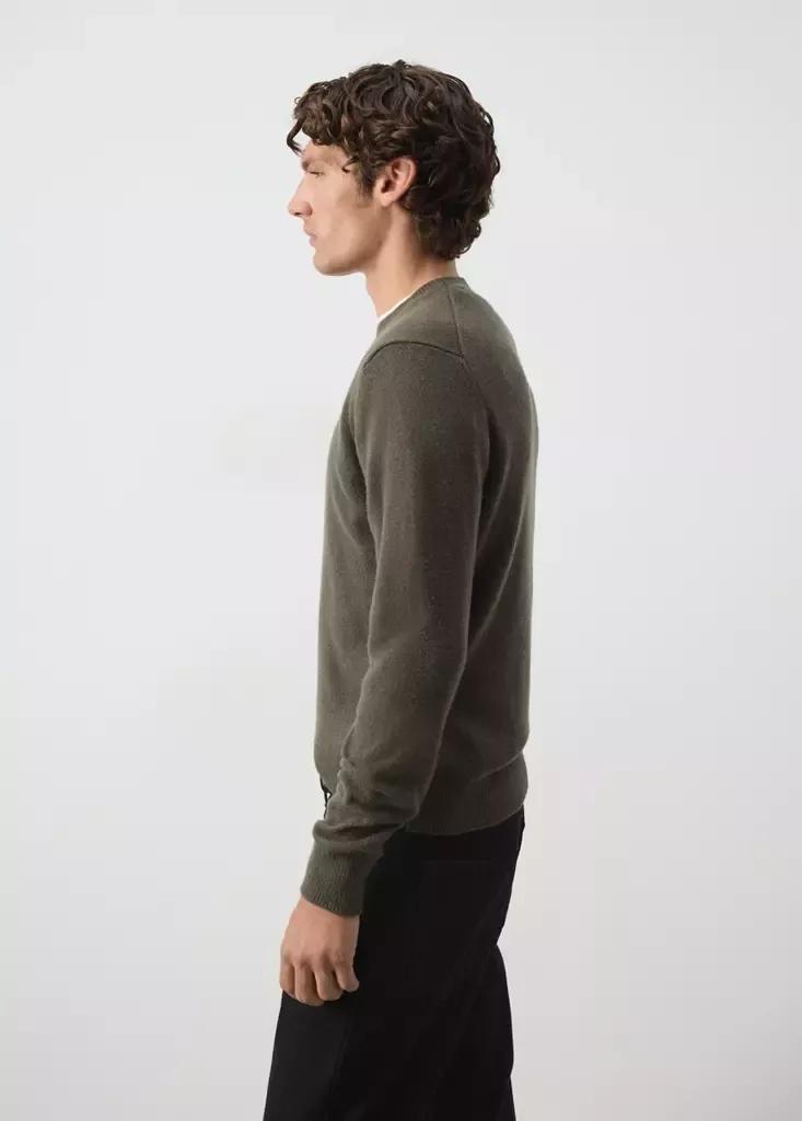 Khaki Knitted Wool Blend Sweater, Beige - Khaki, large image number 4