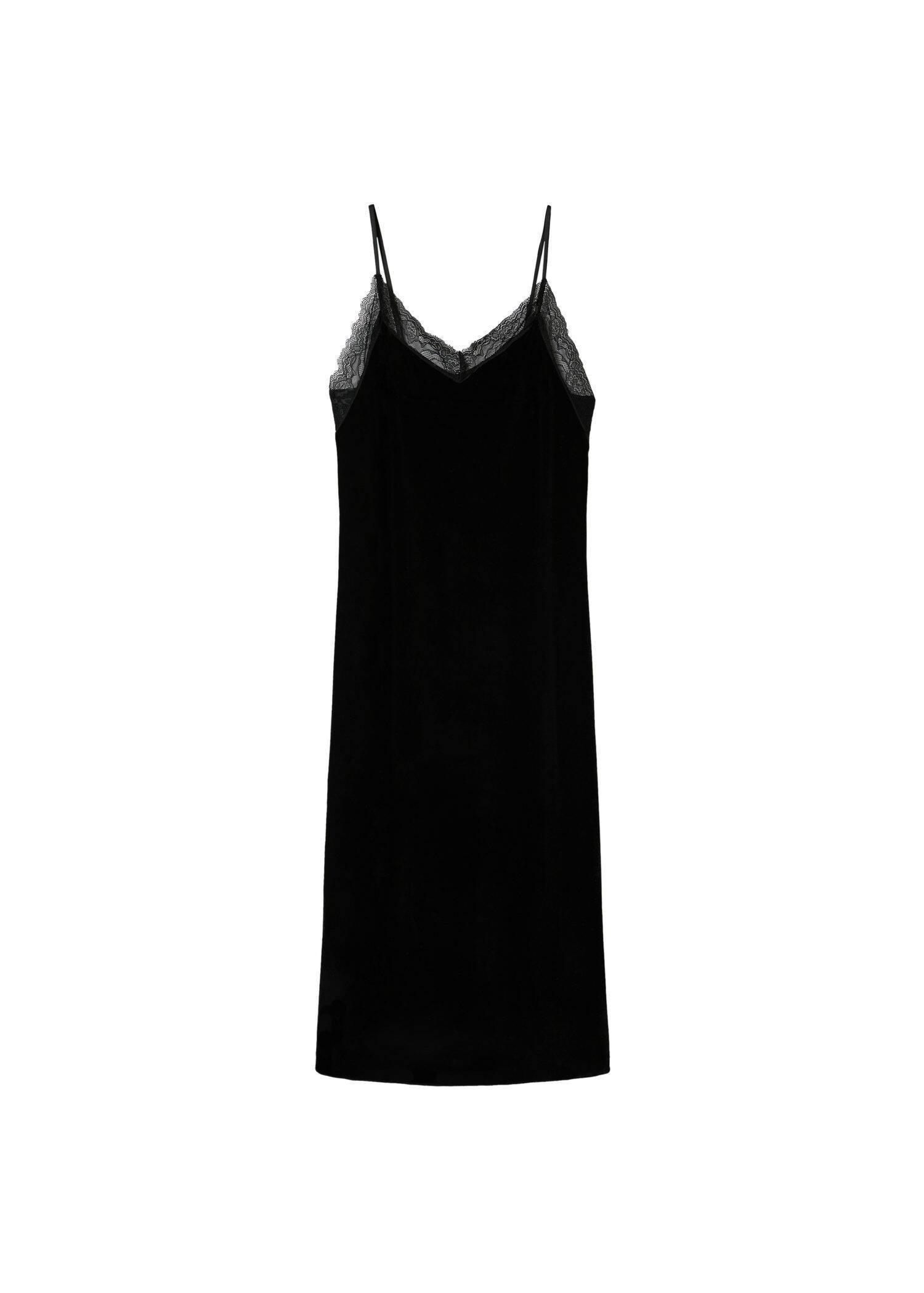 Black Lace Camisole Dress, , large image number 3