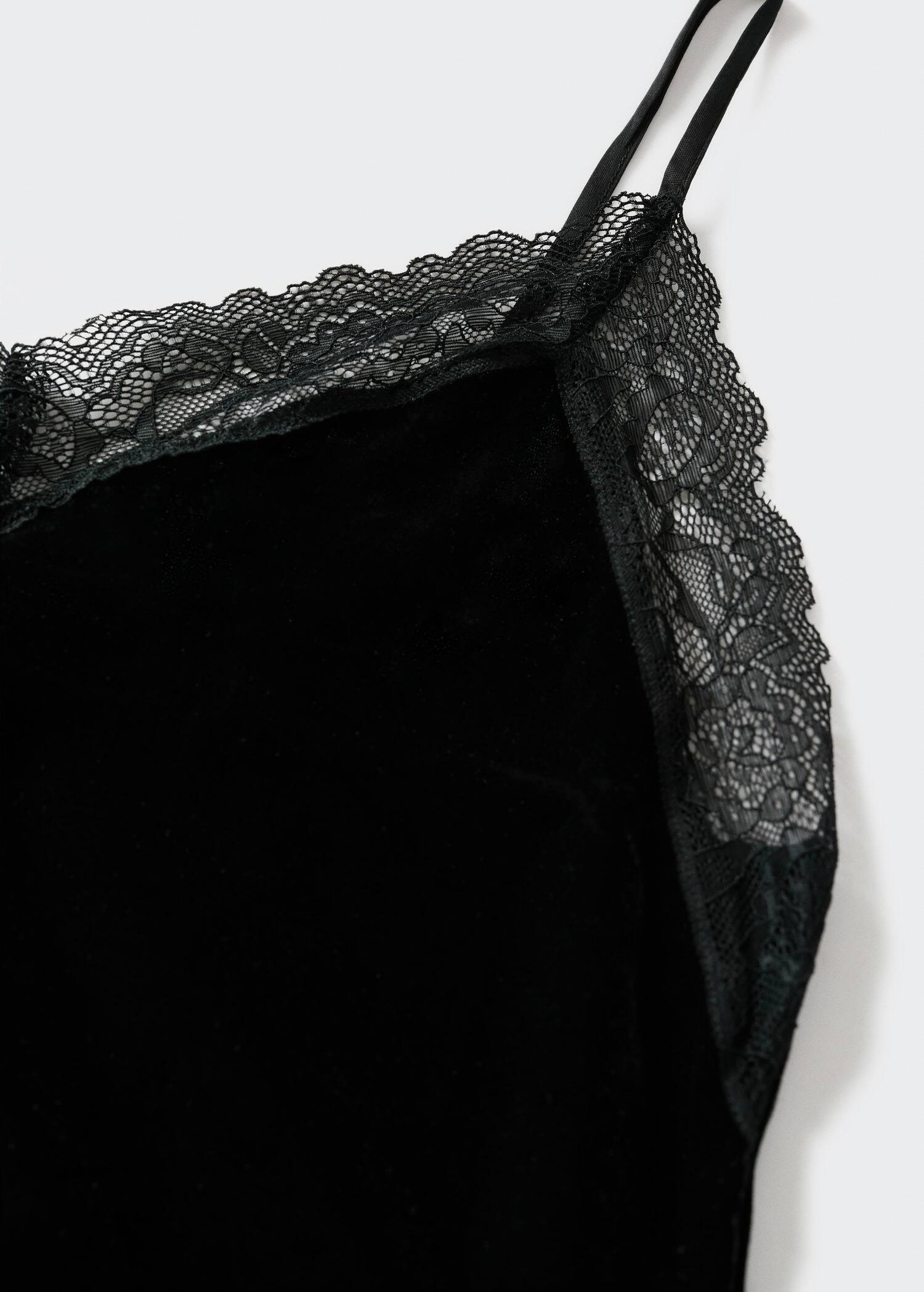 Black Lace Camisole Dress, , large image number 4