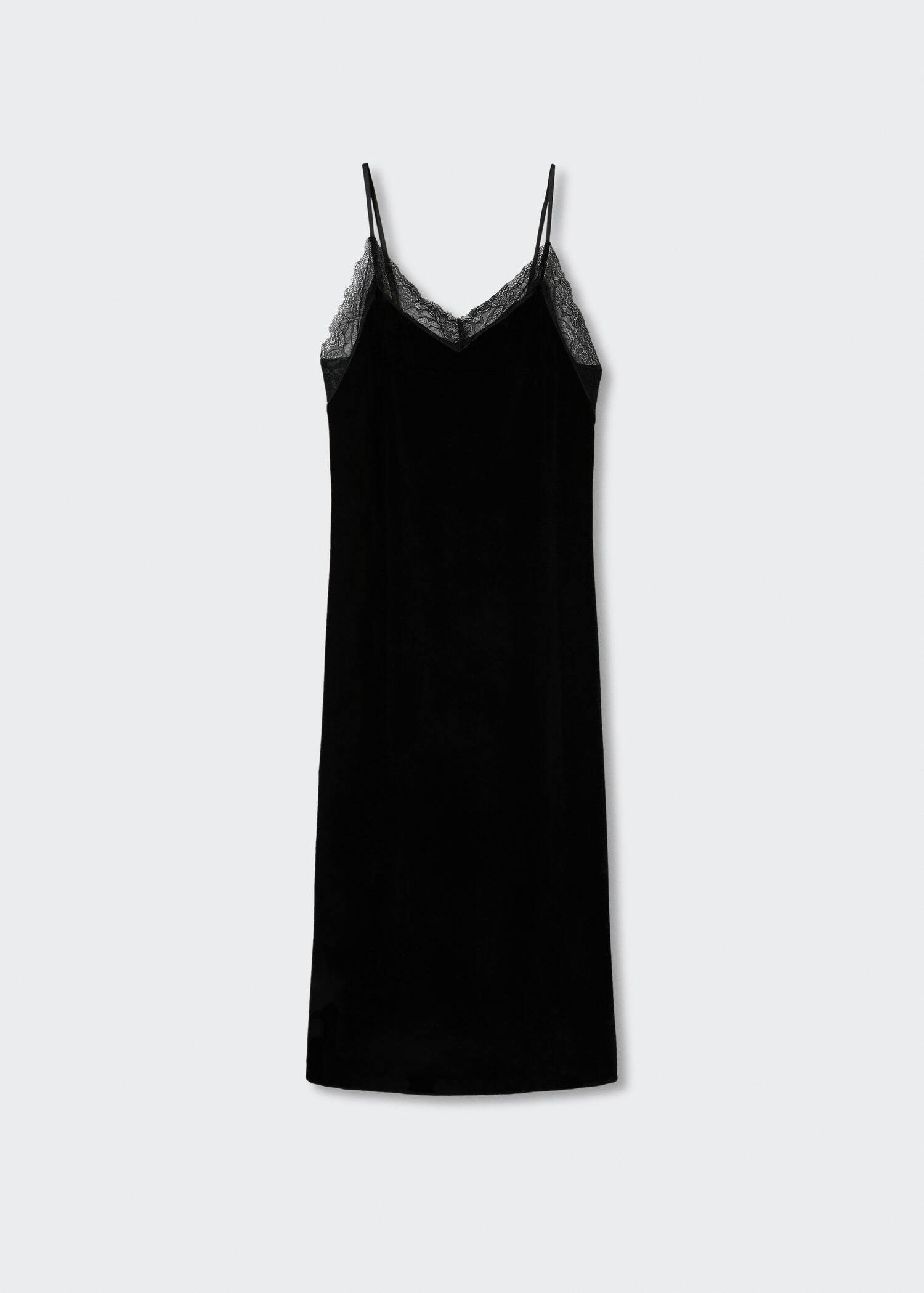 Black Lace Camisole Dress, , large image number 6