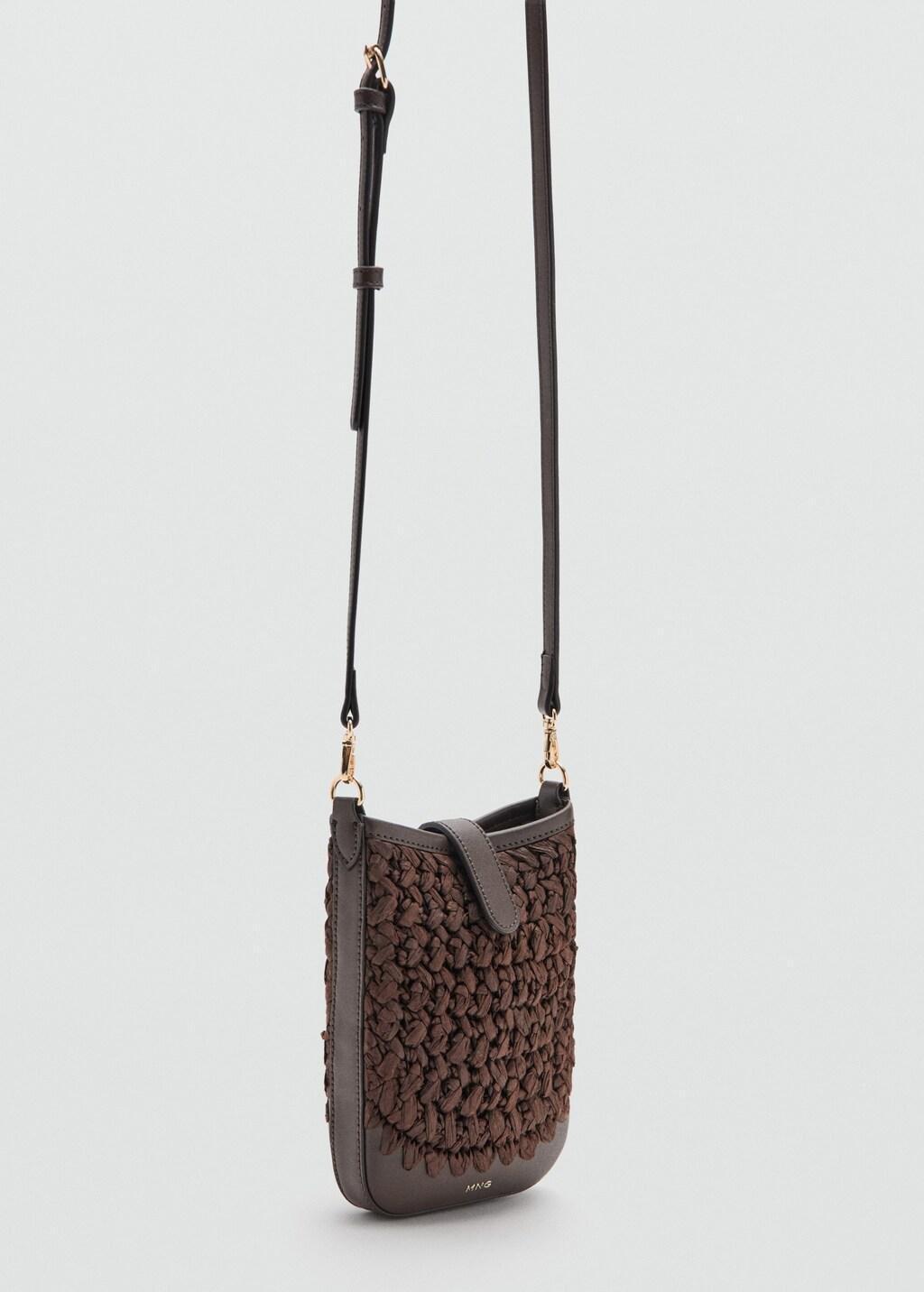 Brown Crossbody Mobile Case, Dark Brown, large image number 0