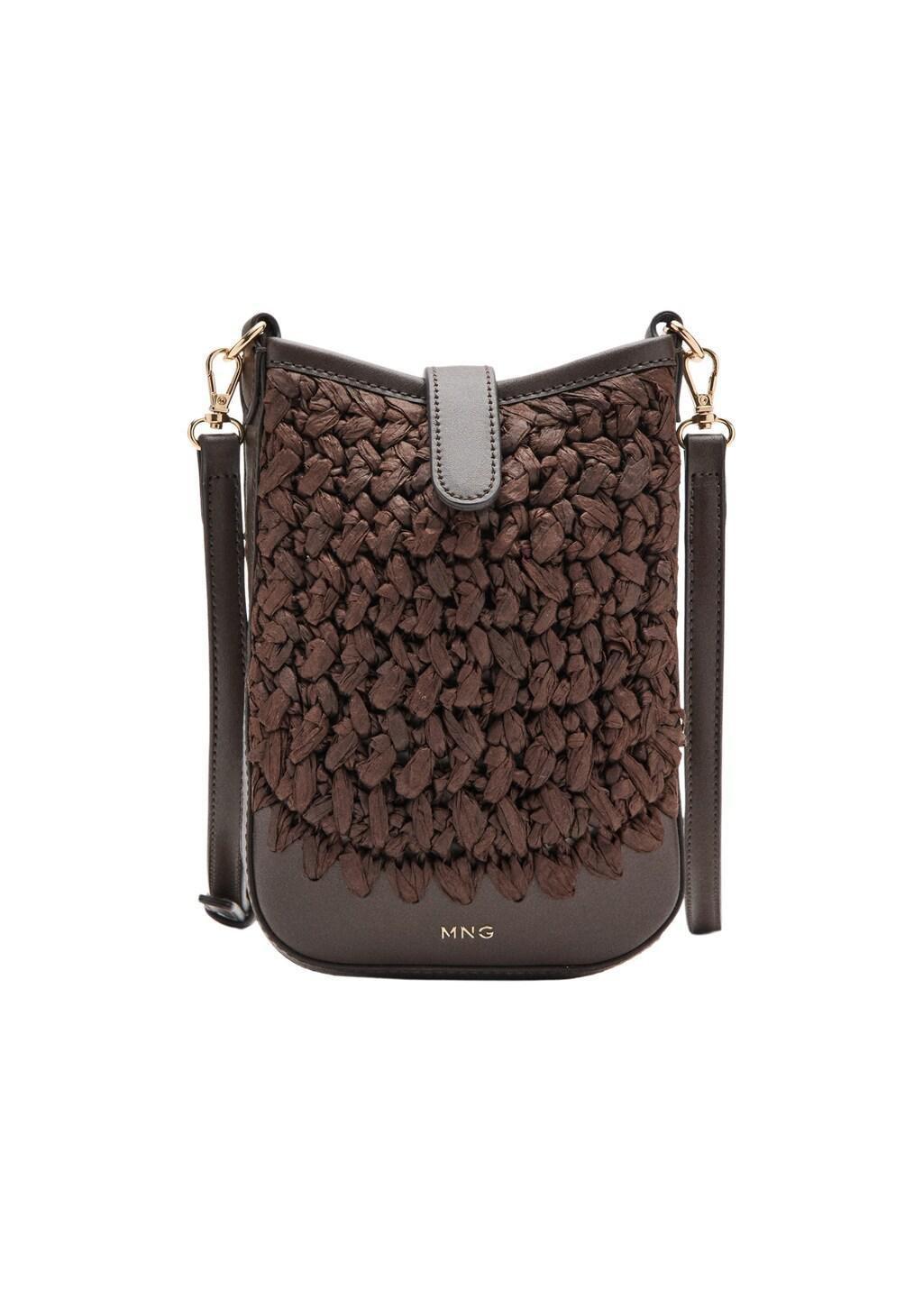 Brown Crossbody Mobile Case, Dark Brown, large image number 2