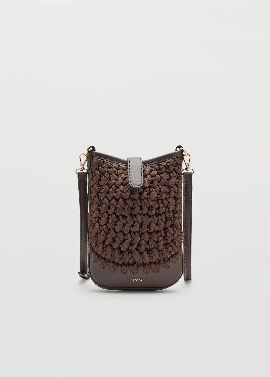 Brown Crossbody Mobile Case, Dark Brown, large image number 3