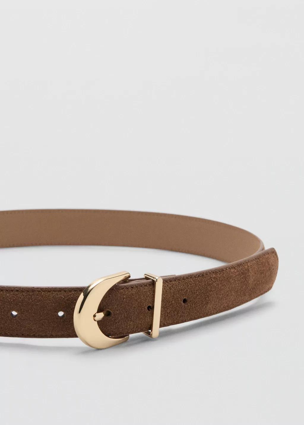 Brown Oval Buckle Belt, 0201_30, medium