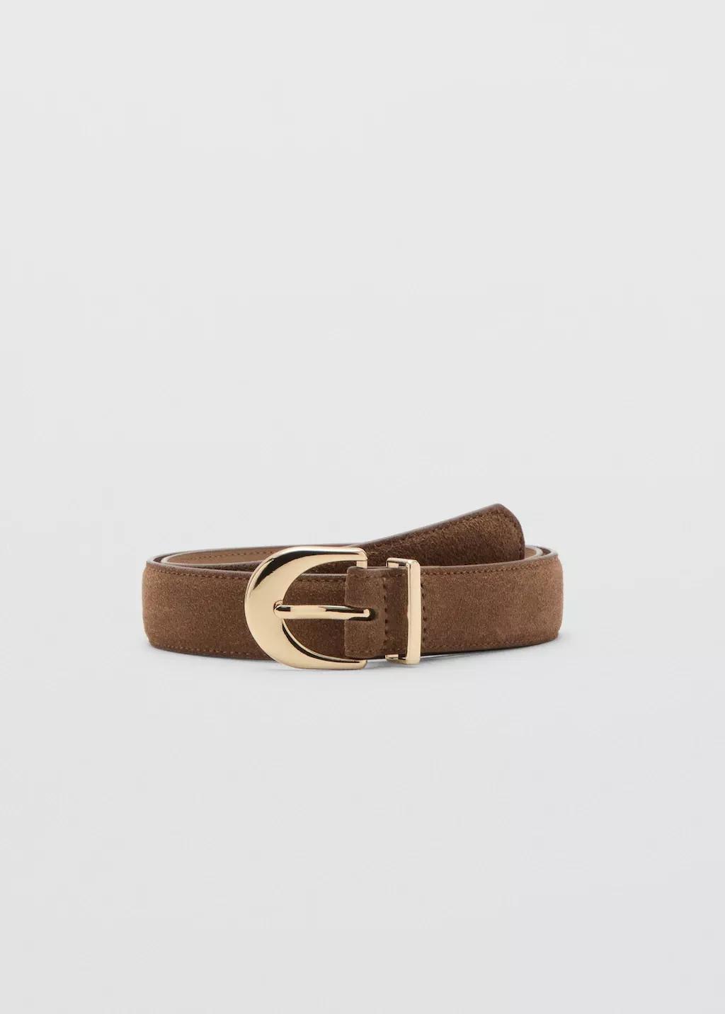 Brown Oval Buckle Belt, 0201_30, large image number 3