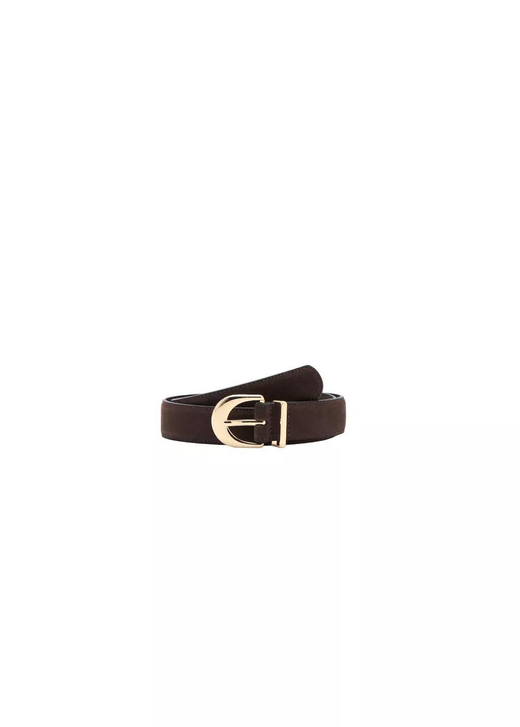 Brown Oval Buckle Belt, 0201_32, large image number 2