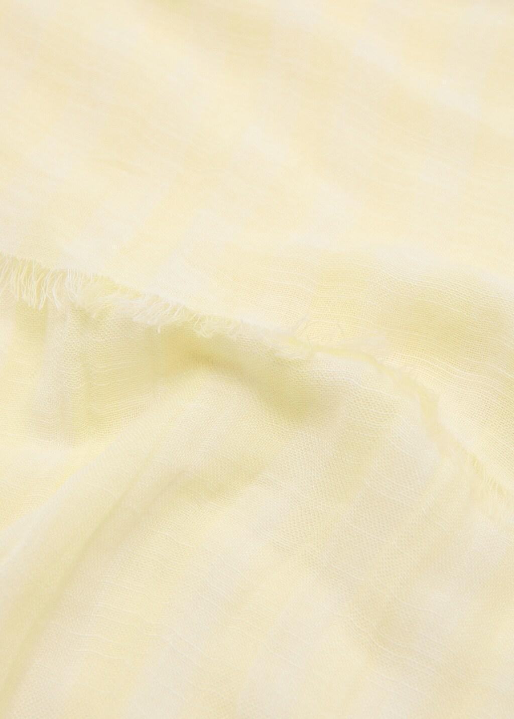 Yellow Cotton Scarf, Yellow, large image number 0