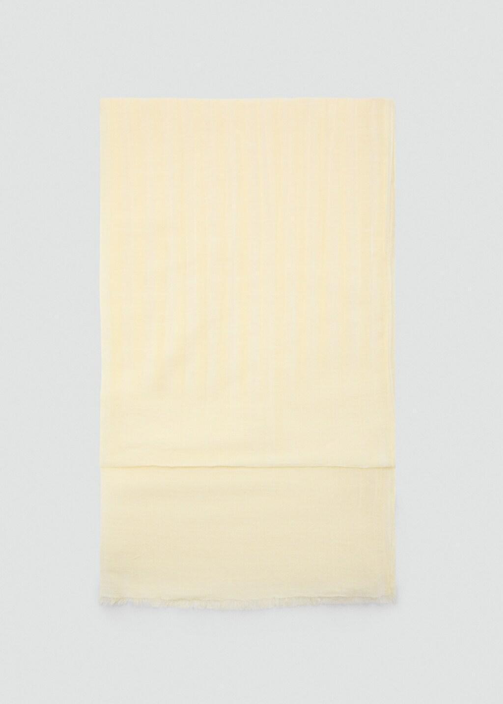 Yellow Cotton Scarf, Yellow, large image number 2