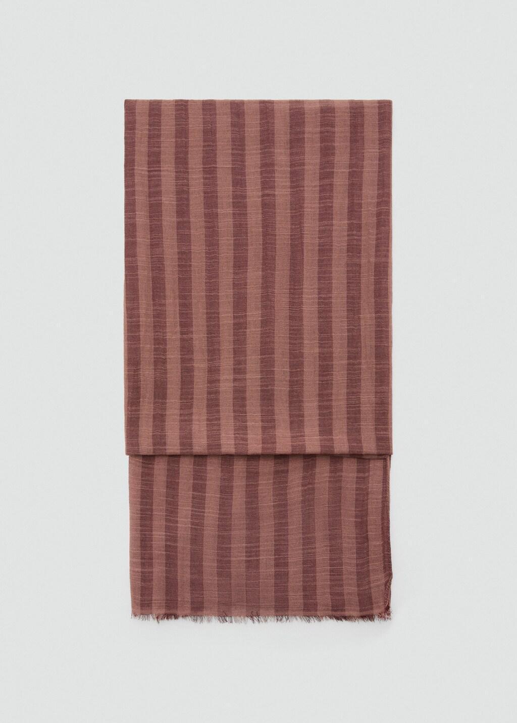 Orange Cotton Scarf, Medium Orange, large image number 2