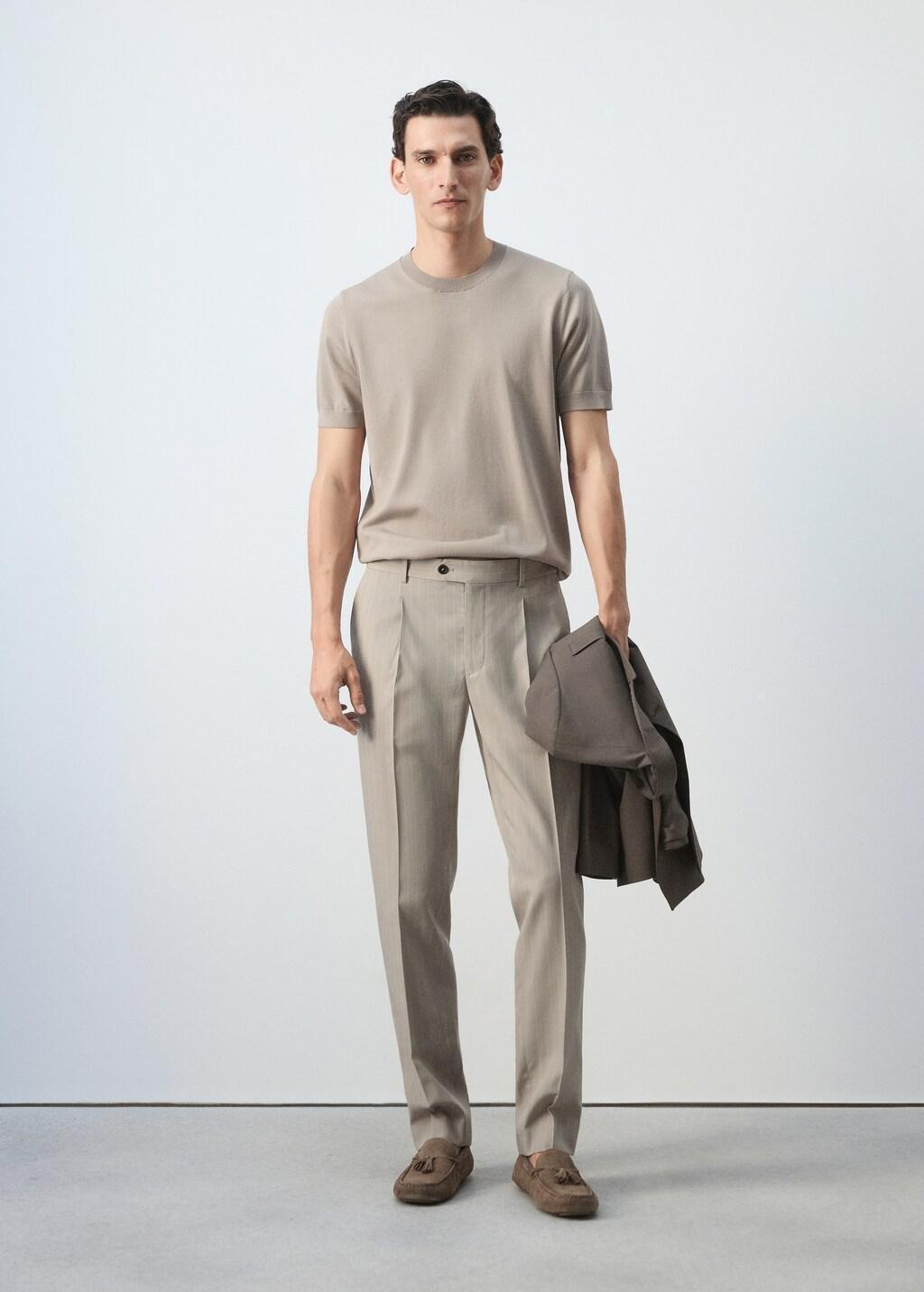Brown Slim-Fit Lyocell Linen Trousers, Medium Brown, medium