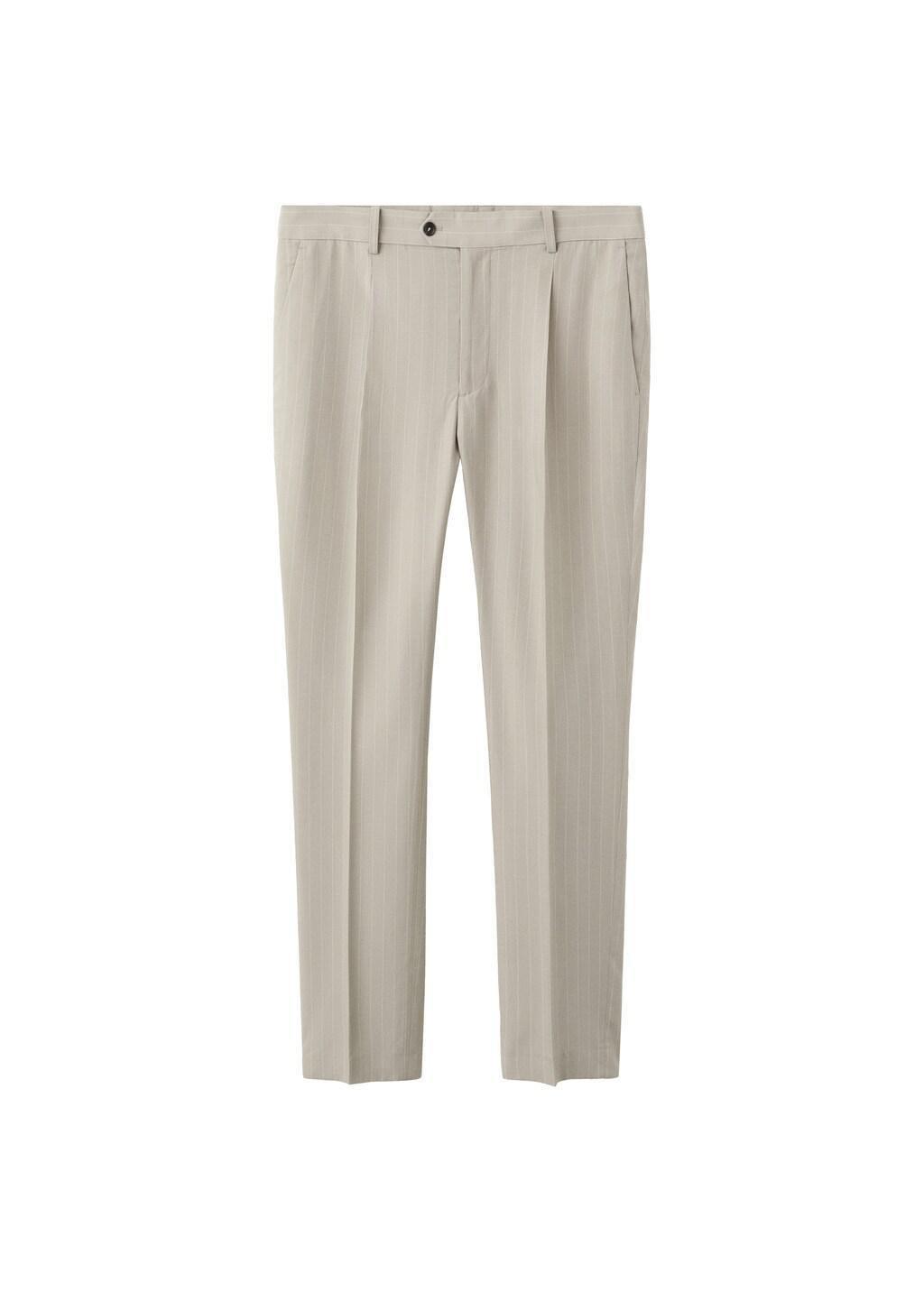 Brown Slim-Fit Lyocell Linen Trousers, Medium Brown, large image number 6