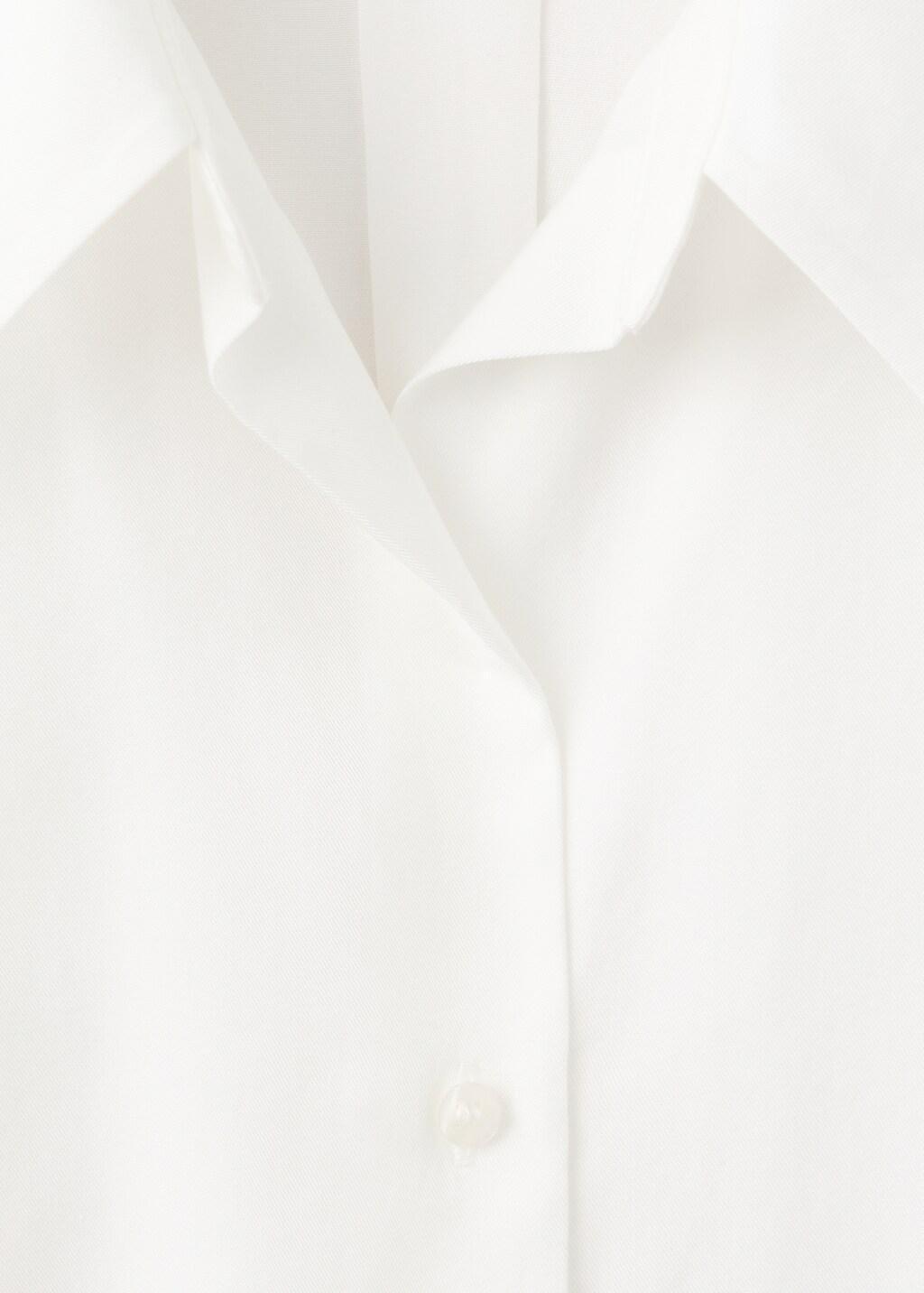 White Short-Sleeved Lyocell Shirt, 0201_02, large image number 4