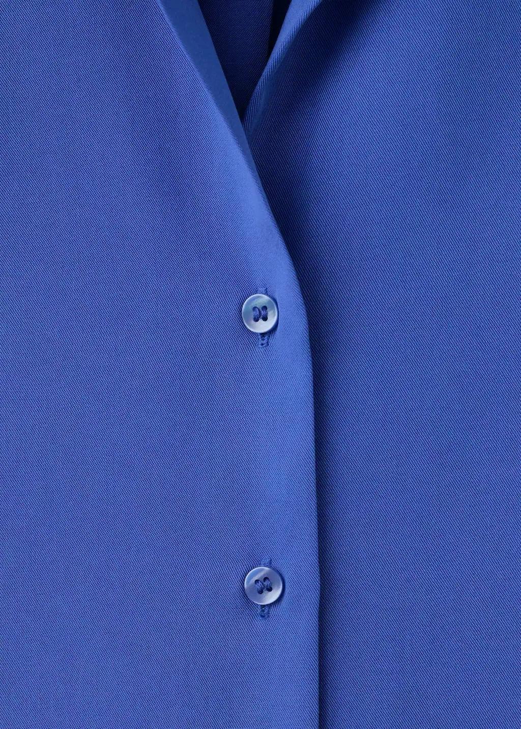 Blue Short-Sleeved Lyocell Shirt, 0201_52, large image number 5