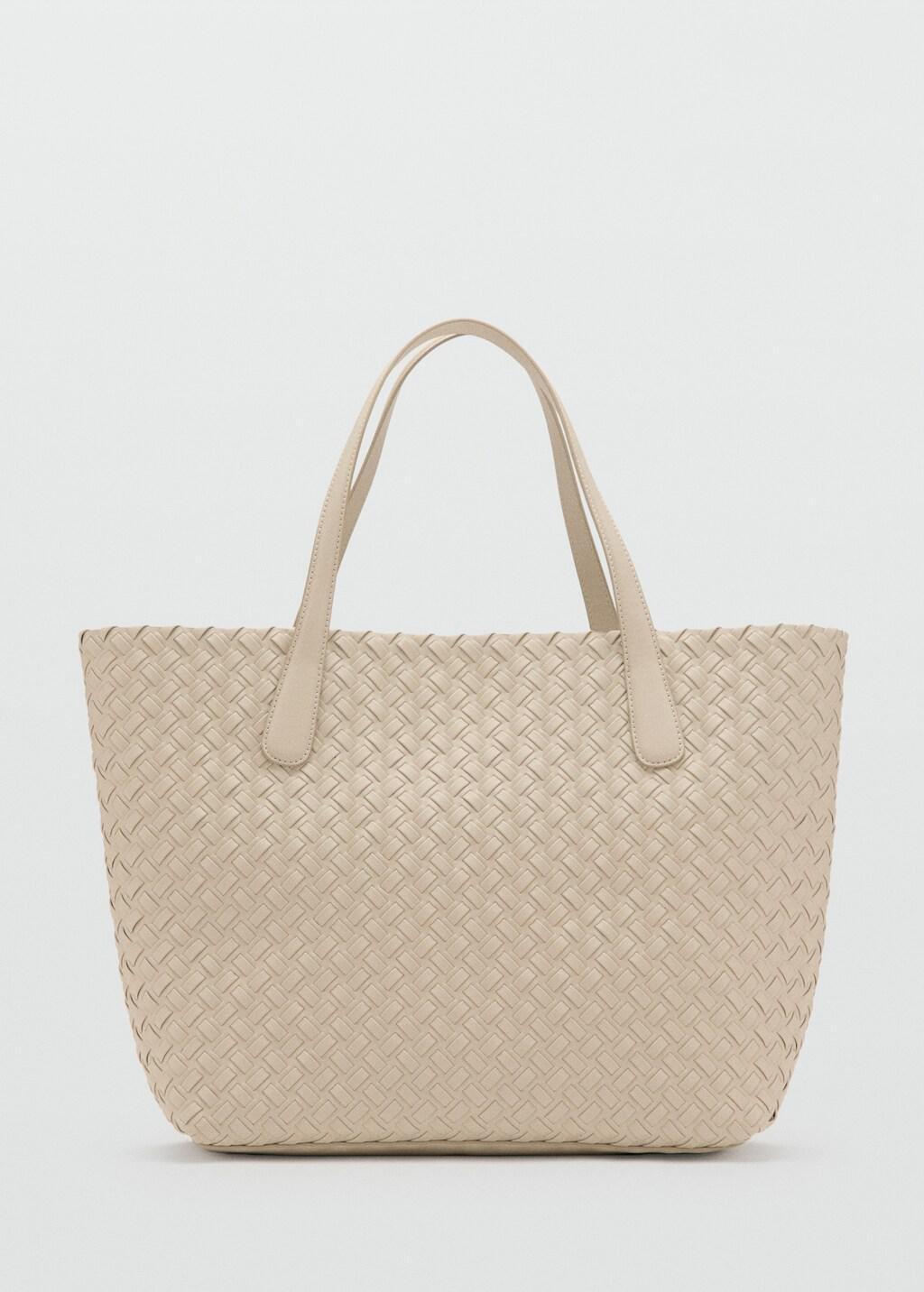 White Braided Tote Bag, 0201_02, large image number 4