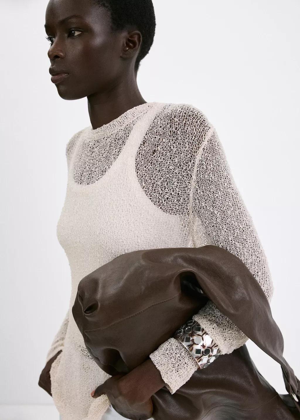 Brown Resin Cuff Bracelet, 0201_30, large image number 0