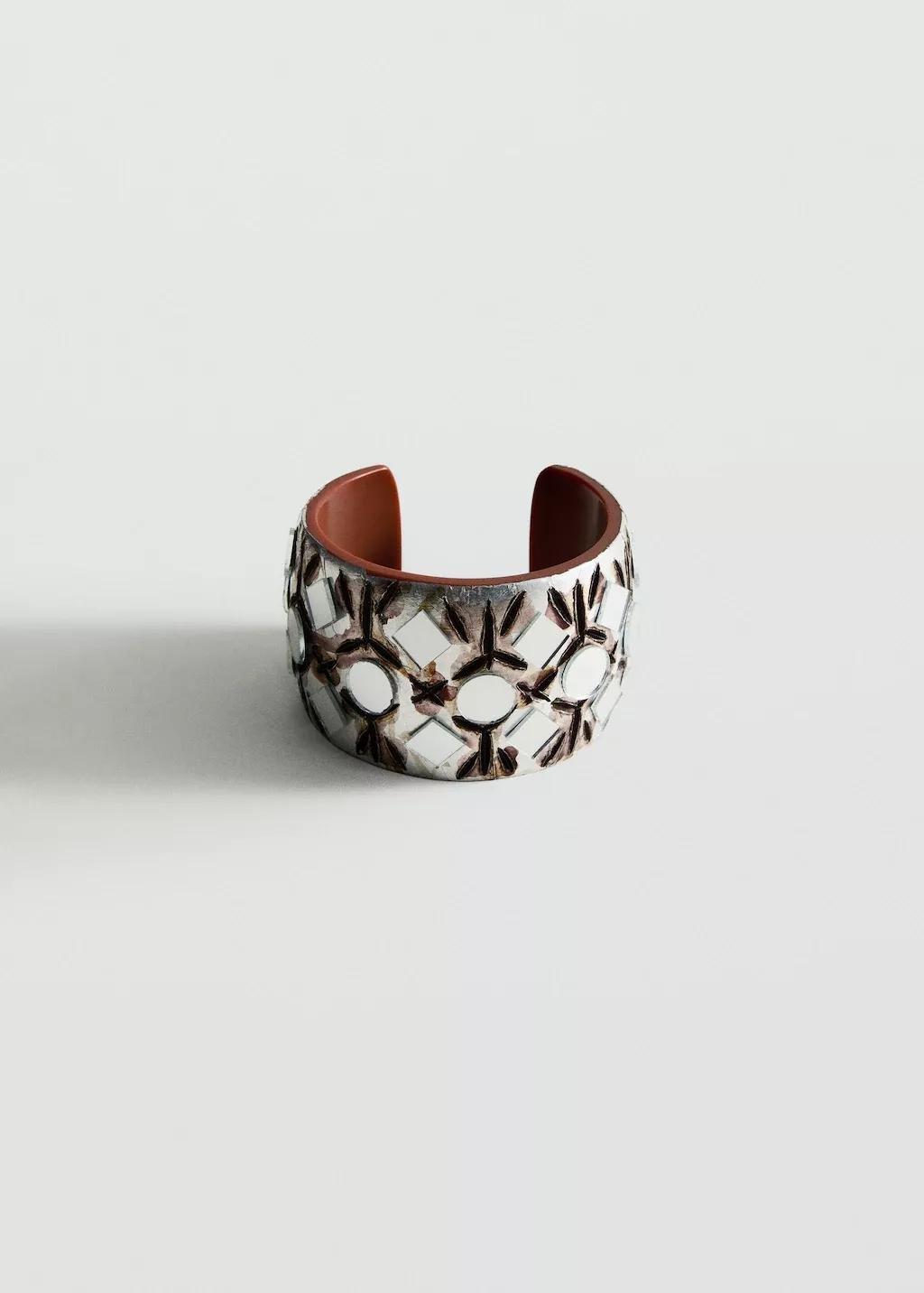 Brown Resin Cuff Bracelet, 0201_30, large image number 4