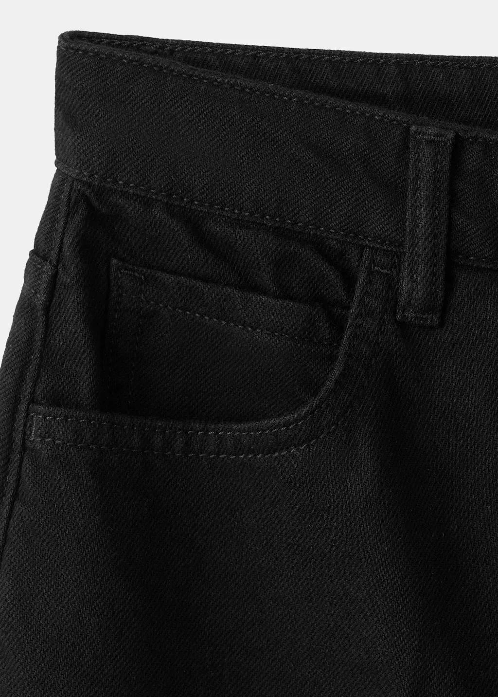 Grey High-Waist Straight-Fit Denim Shorts, Open Grey, large image number 5