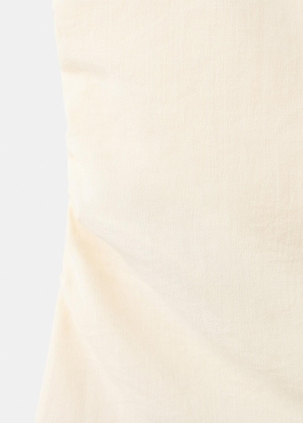 Beige Draped Strap Top, Light Beige, large image number 5