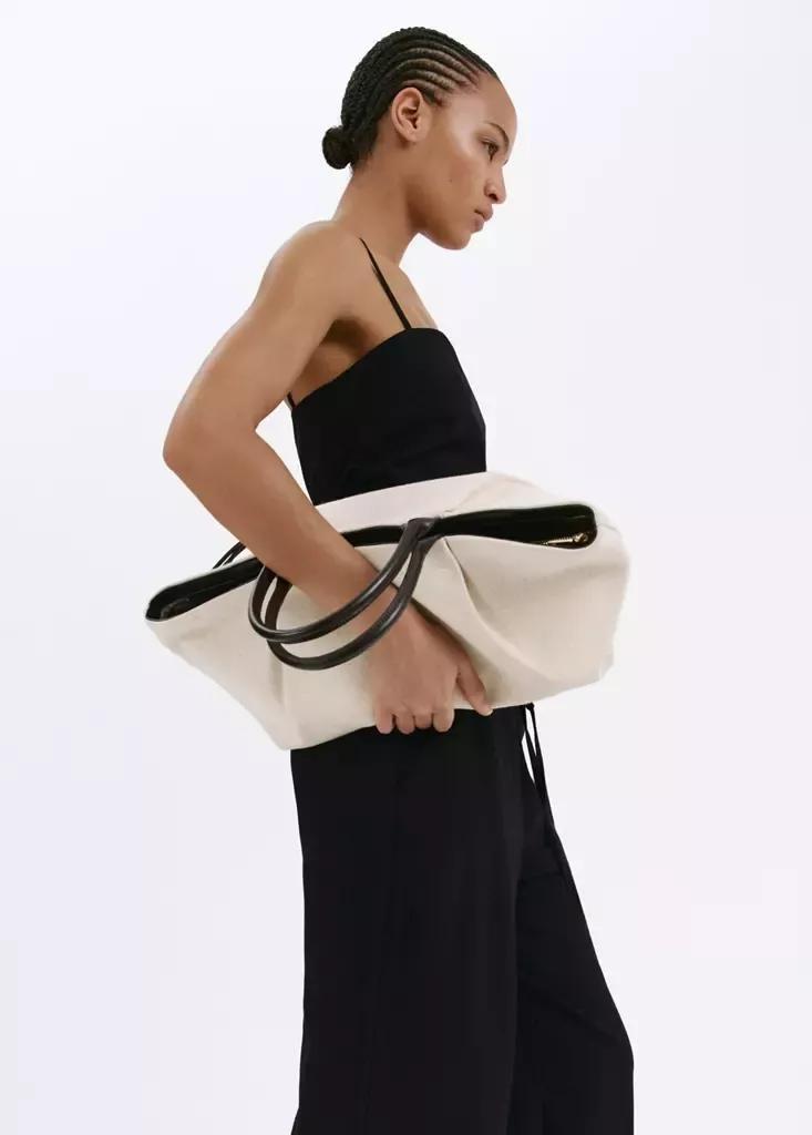 Black Draped Strap Top, Black, medium