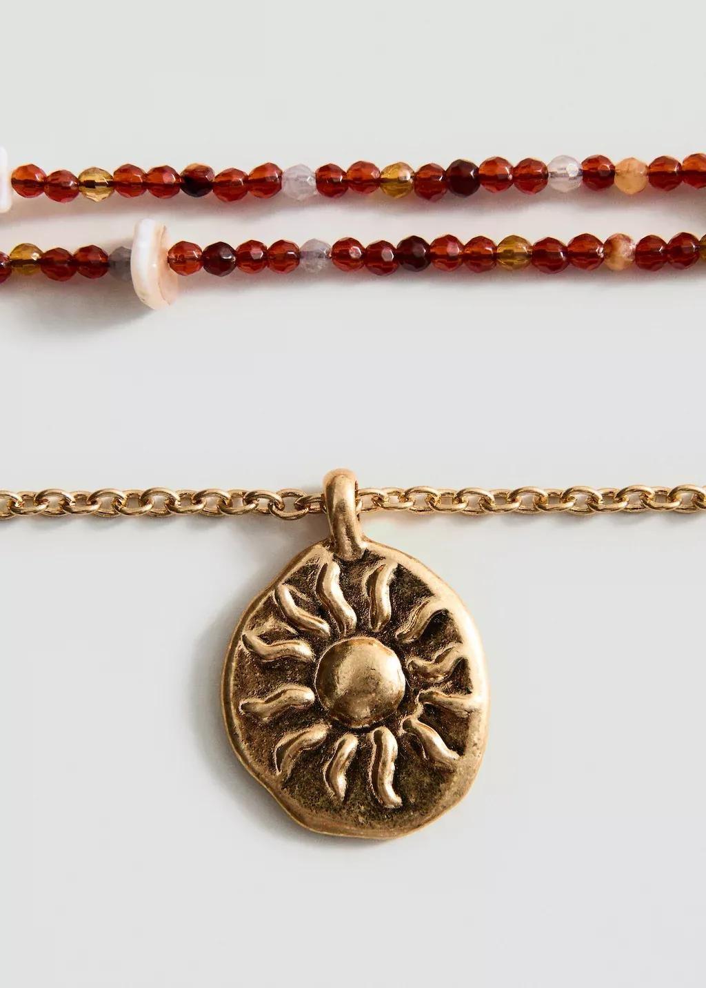 Gold Set 2 Combined Necklaces, Gold, large image number 0