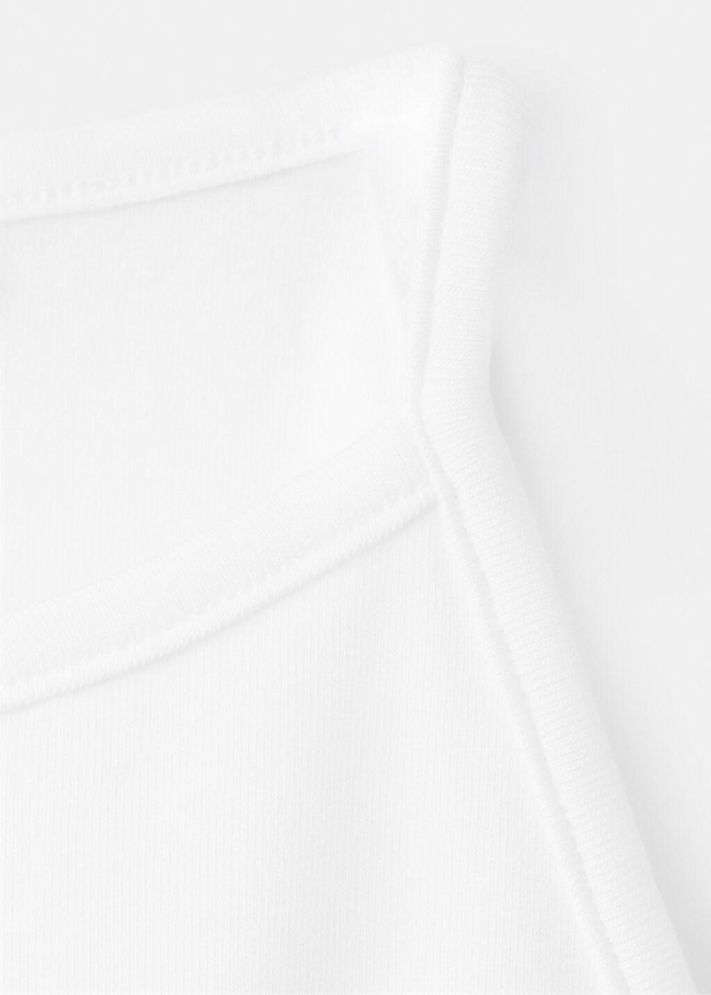 White Halter Cotton Top, White, large image number 1