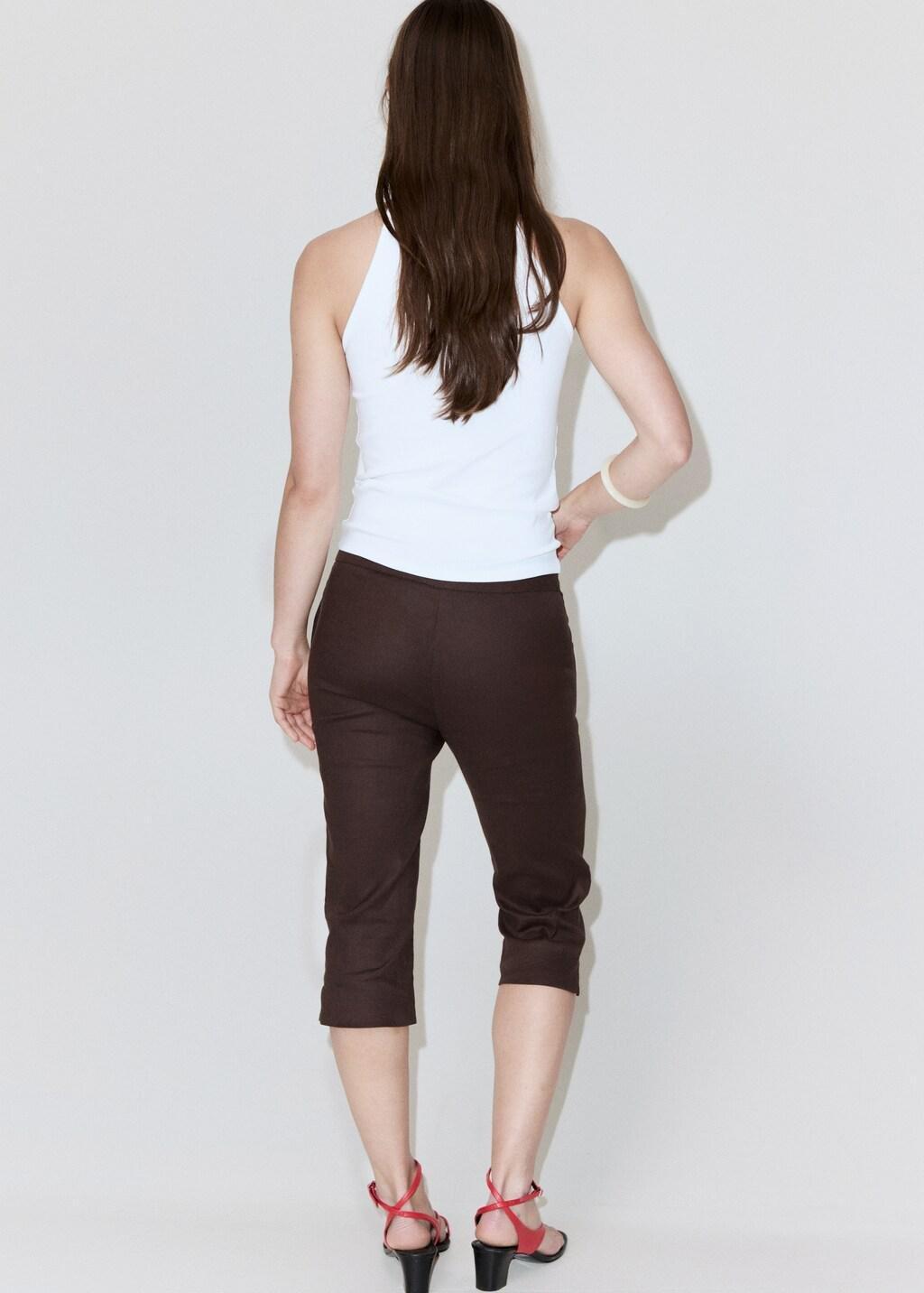 White Halter Cotton Top, White, large image number 2