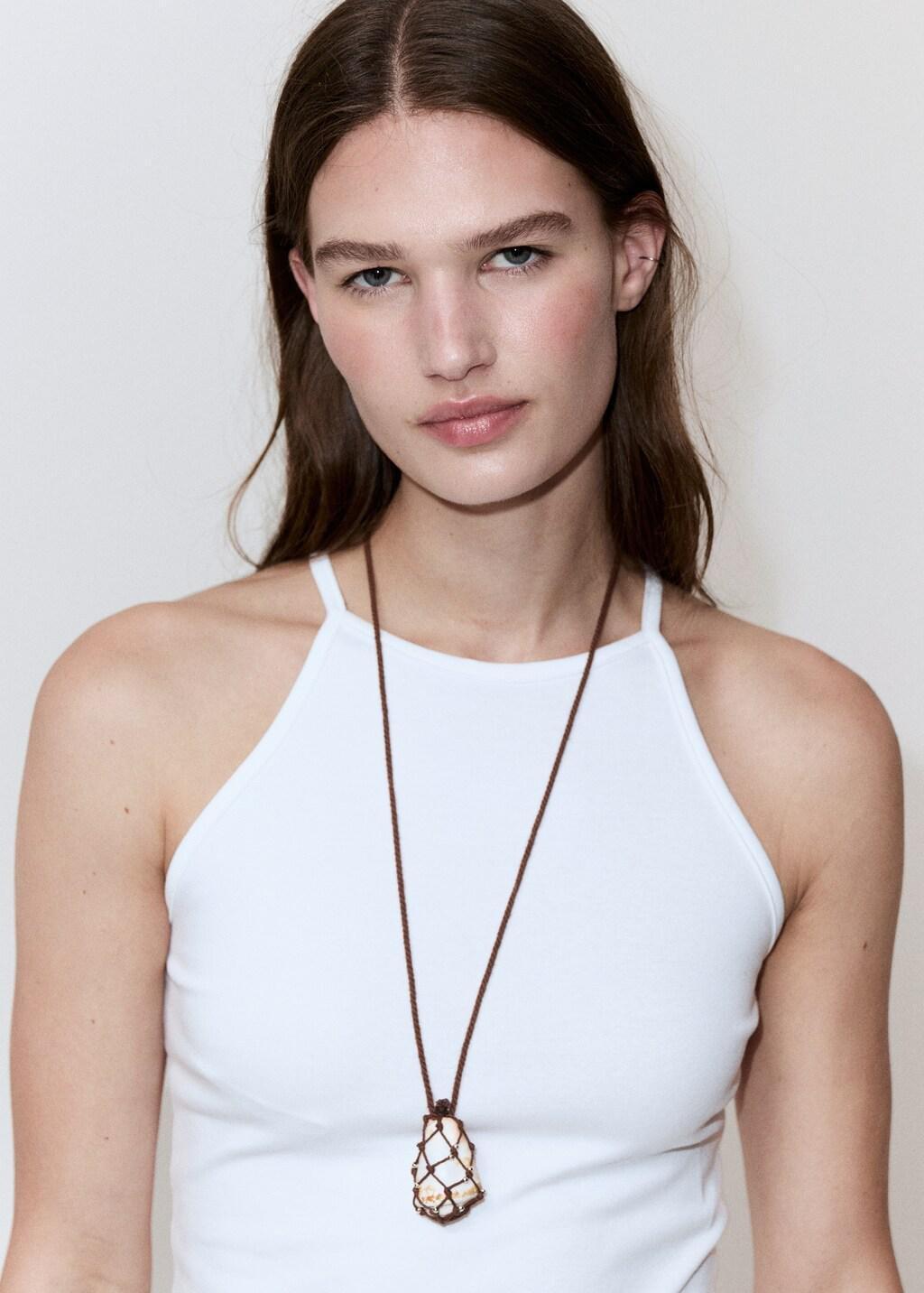 White Halter Cotton Top, White, large image number 4