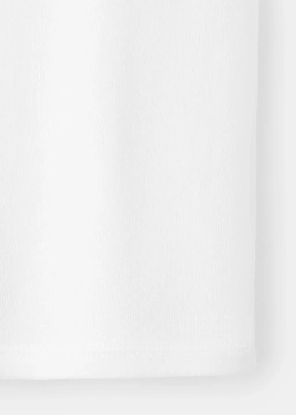 White Halter Cotton Top, White, large image number 5