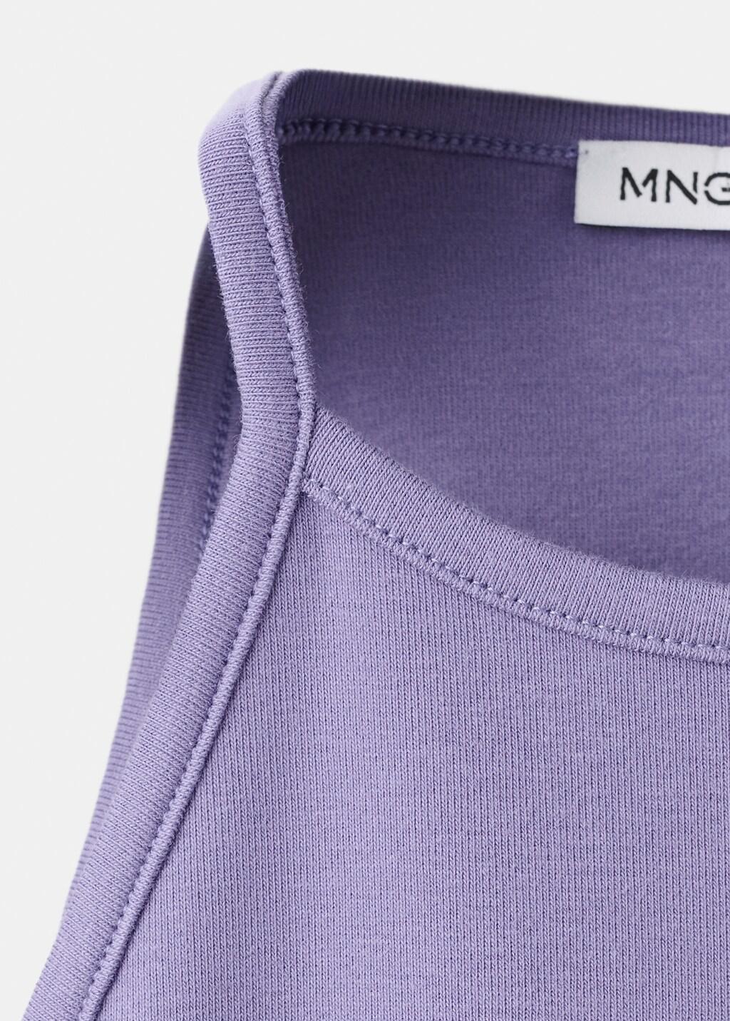 Purple Lt Pastel Halter Cotton Top, Light-Pastel Purple, large image number 1