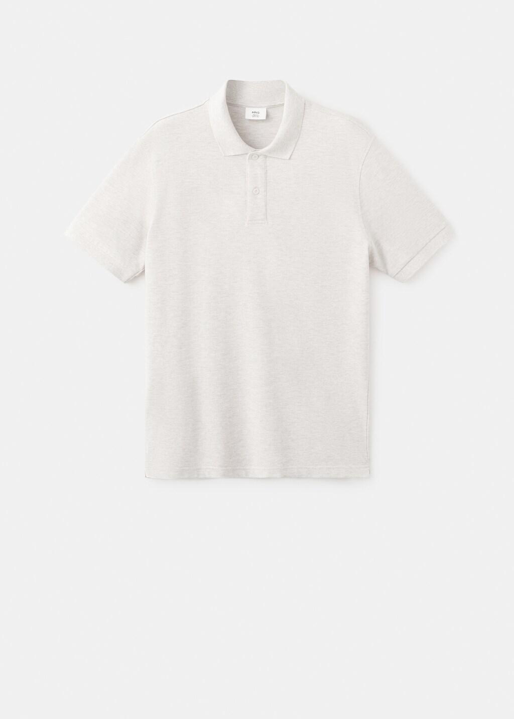 Beige Regular-Fit Cotton Piqu&atilde;&copy; Polo Shirt, Light Beige, large image number 8