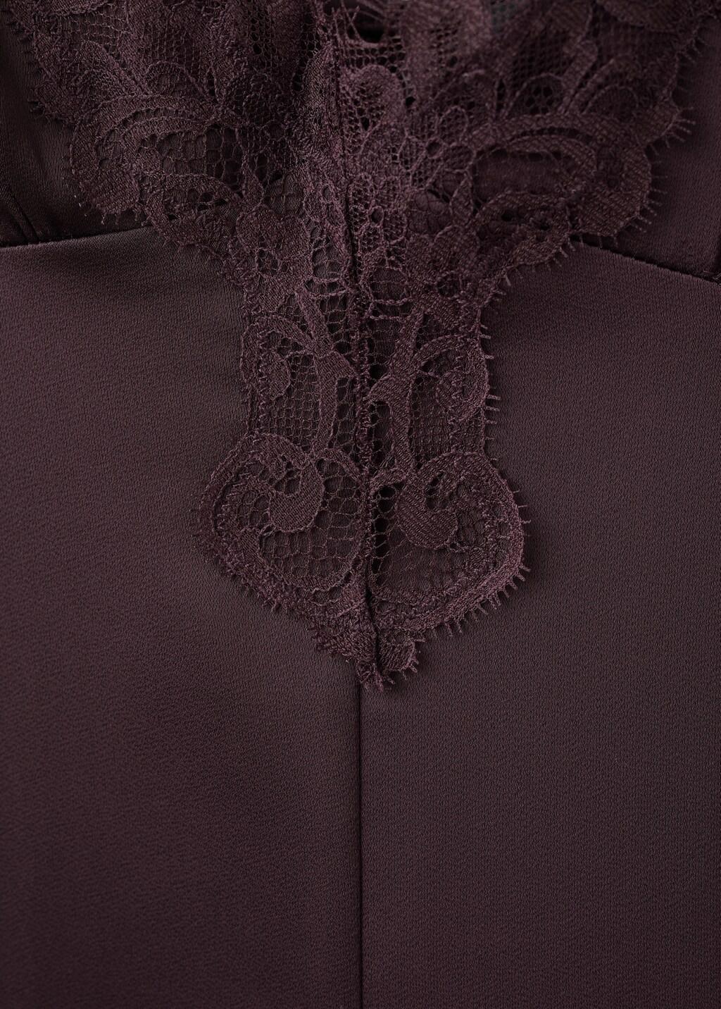Purple Satin Lace Dress, Light-Pastel Purple, large image number 5