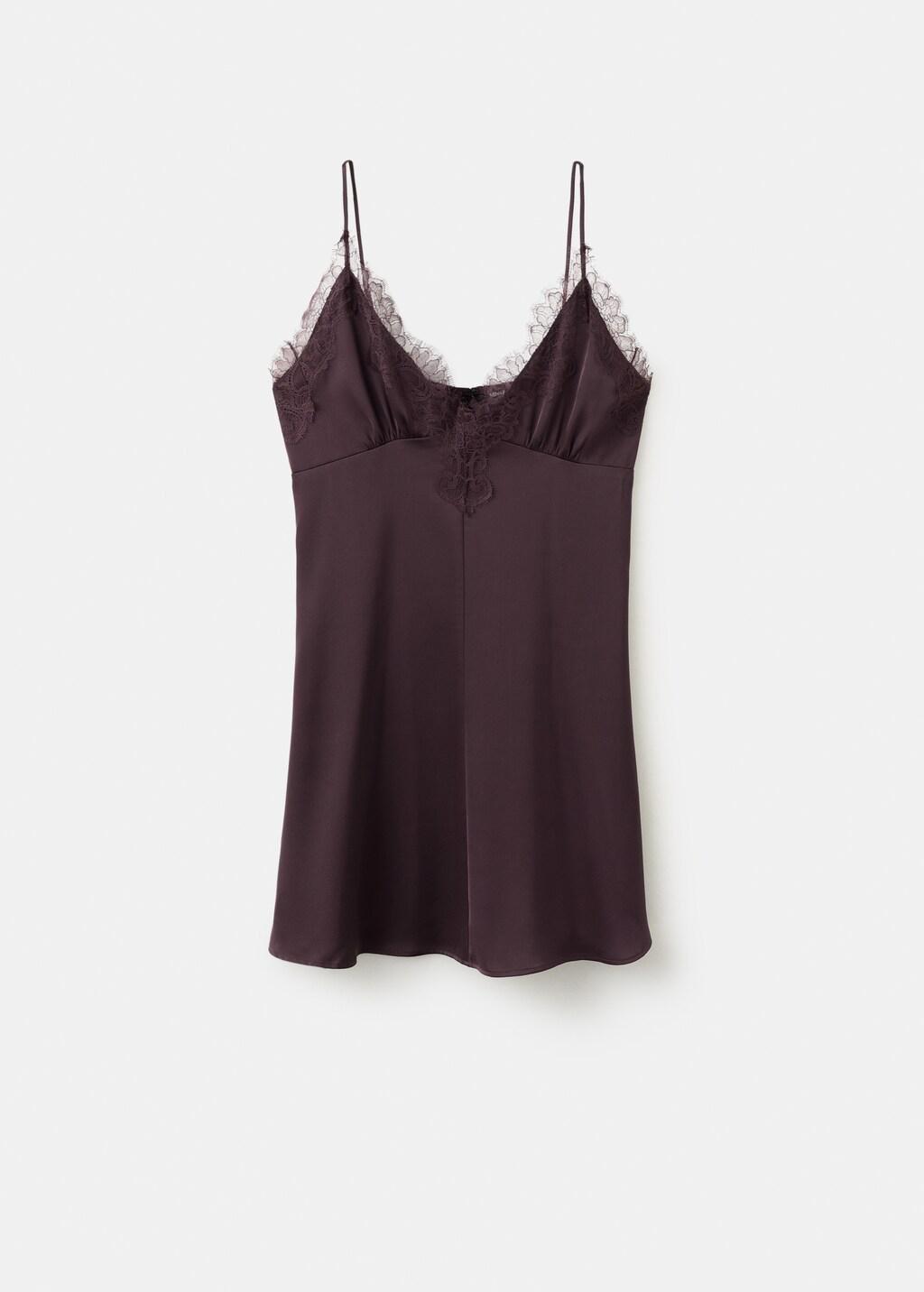 Purple Satin Lace Dress, Light-Pastel Purple, large image number 7