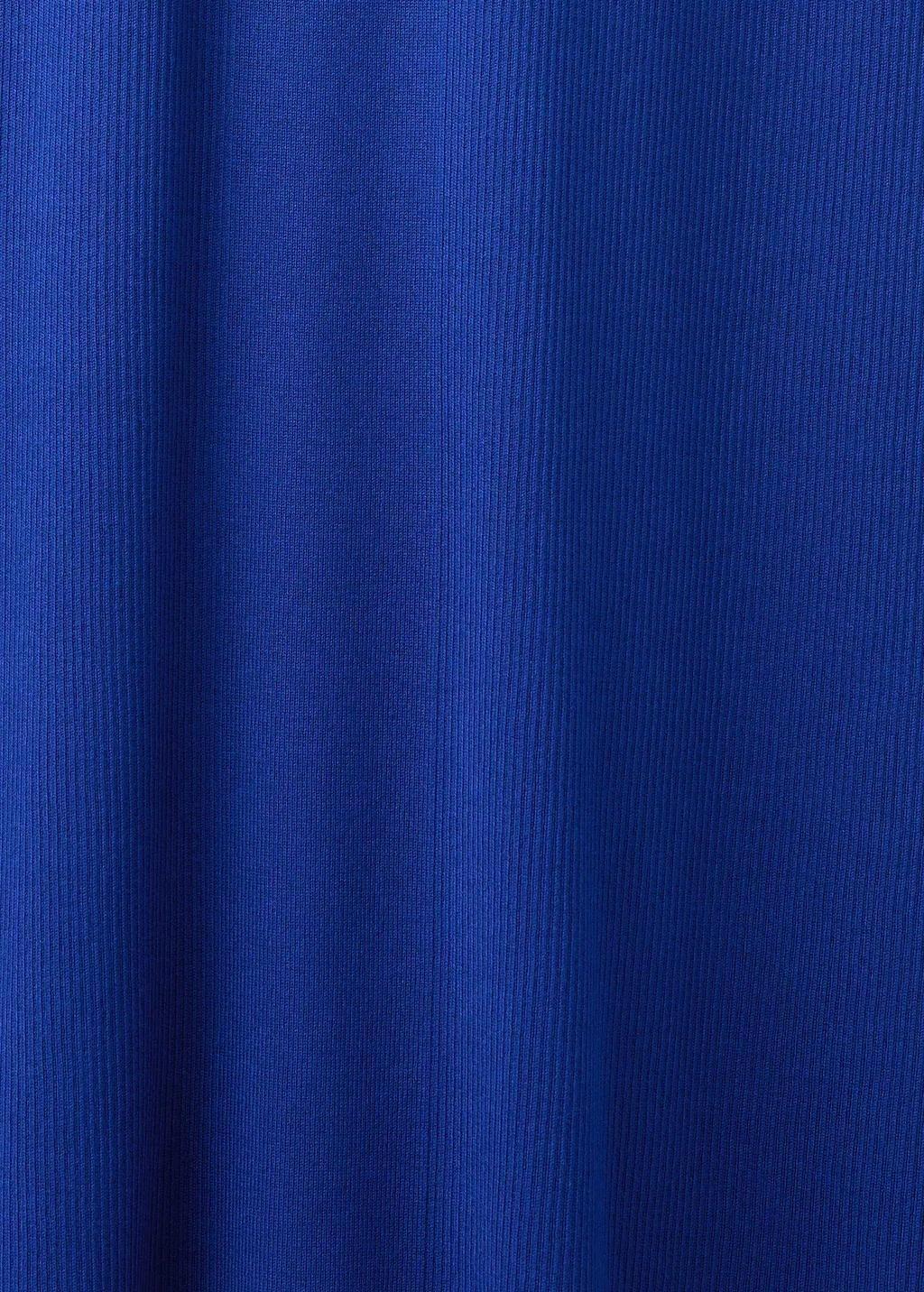 MEDIUM BLUE V-neck knitted dress, Medium Blue, large image number 5