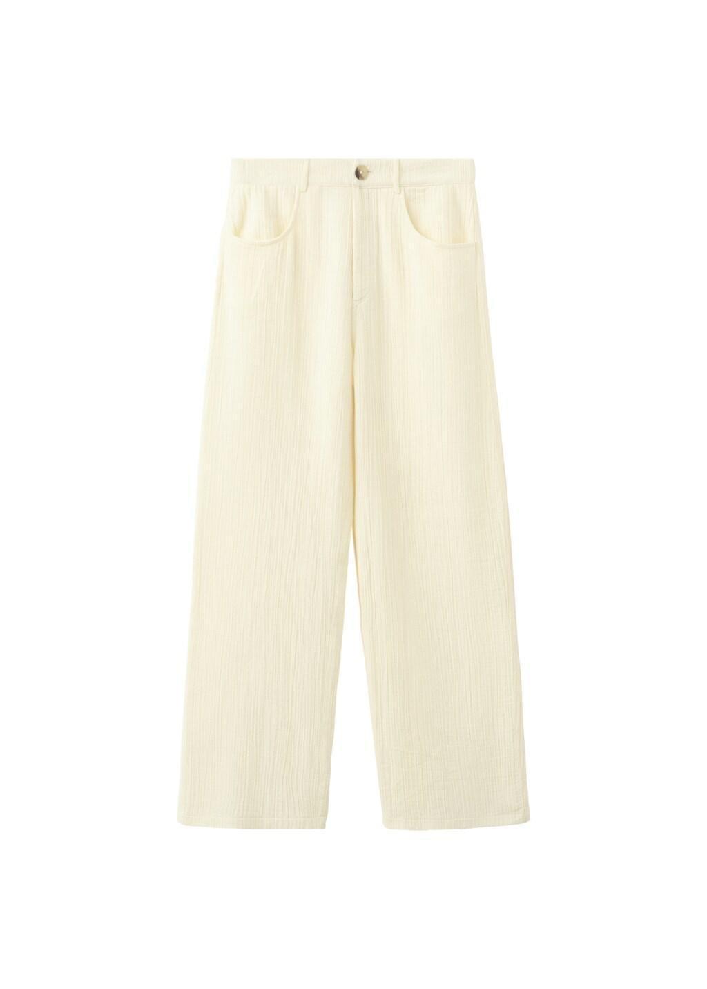 Yellow Balloon Crinkle Trousers, Yellow, large image number 6