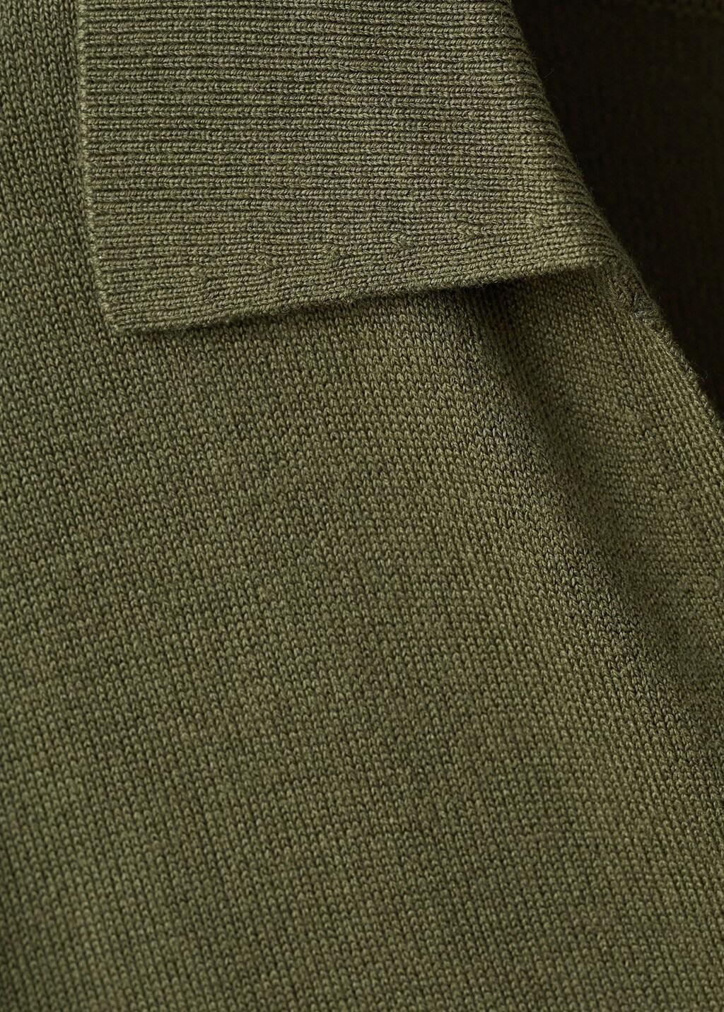 BEIGE - KHAKI Fitted fine-knit polo, Beige - Khaki, large image number 1